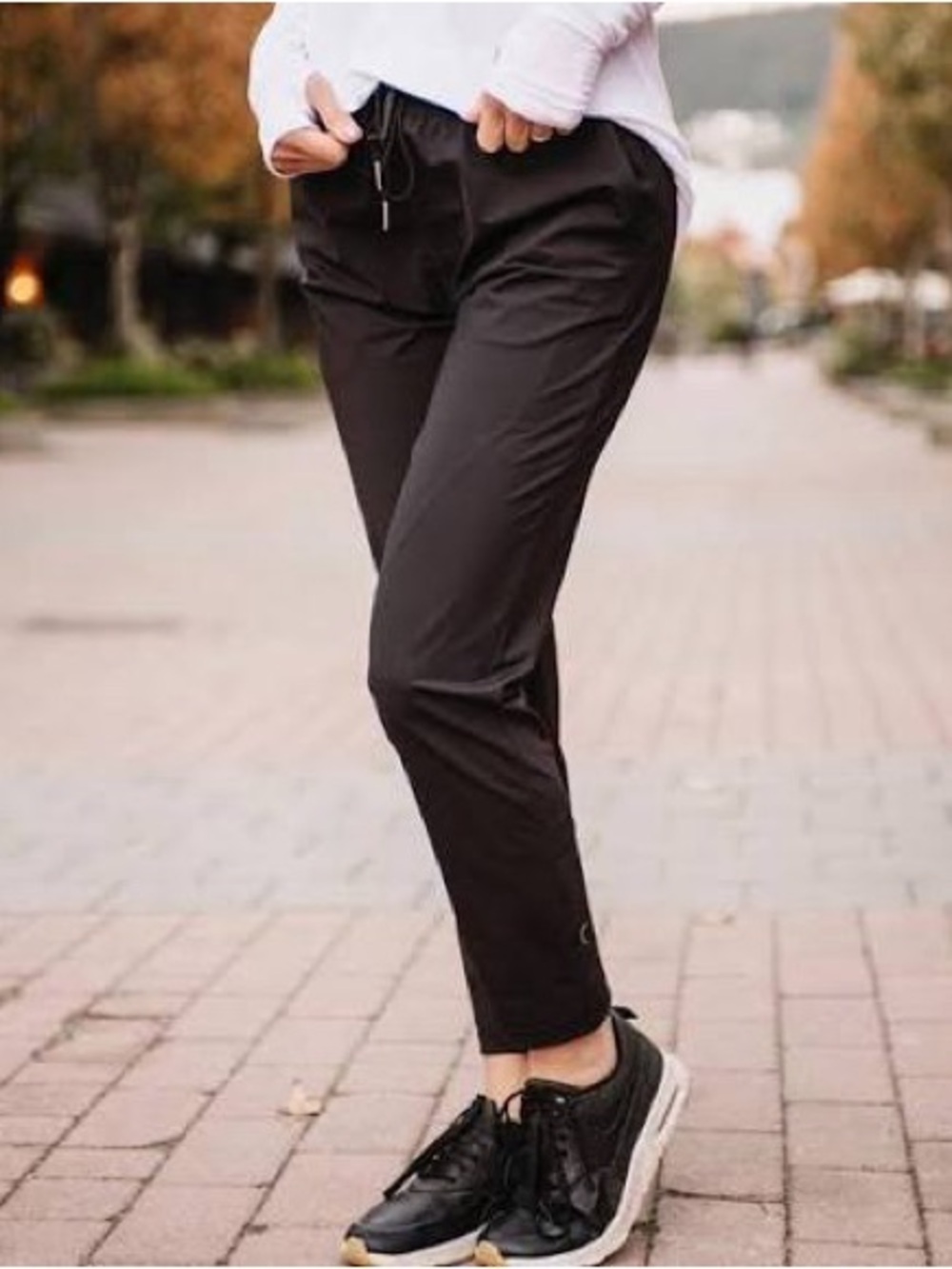 Zyia black Everywhere Pants with Drawstring Waist